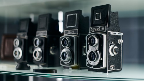 Aparaty na wystawie MuFo.